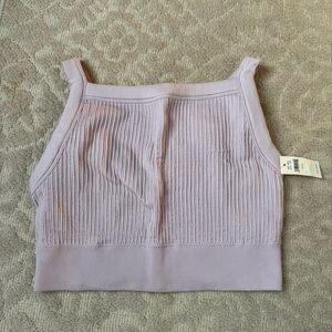 Lilac Ribbed Sports Bra